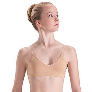NWOT Motionwear Dance Bra w/ Clear Straps